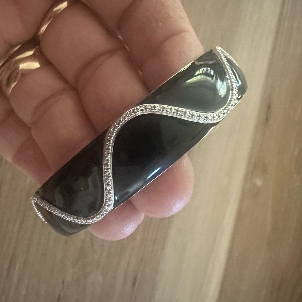 Vintage Ross Simmons Enamel/Silver Bangle/Bracelet